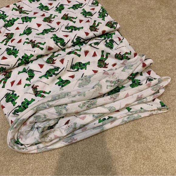 TMNT Ninja Turtles Cotton Fabric Textile 1 Yard Long Tubular Mirage Studio 1991 - Picture 6 of 9